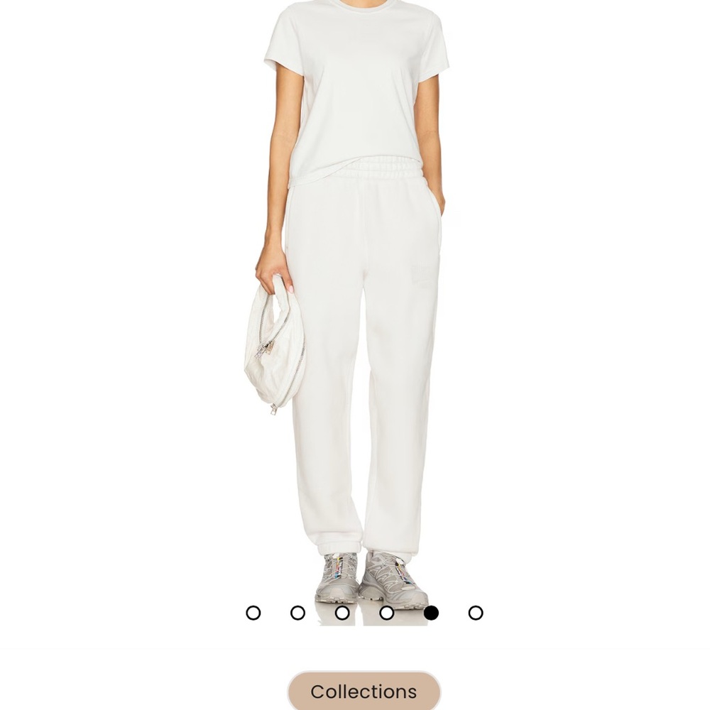 White Track Pants with Relaxed Fit and Minimalist Design